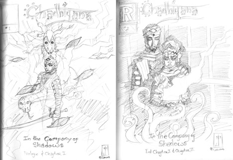 Chadhiyana: In the Company of Shadows cover sketches