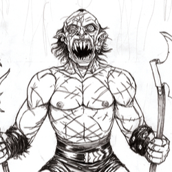 Murderous Goblin inks by J. M. DeSantis